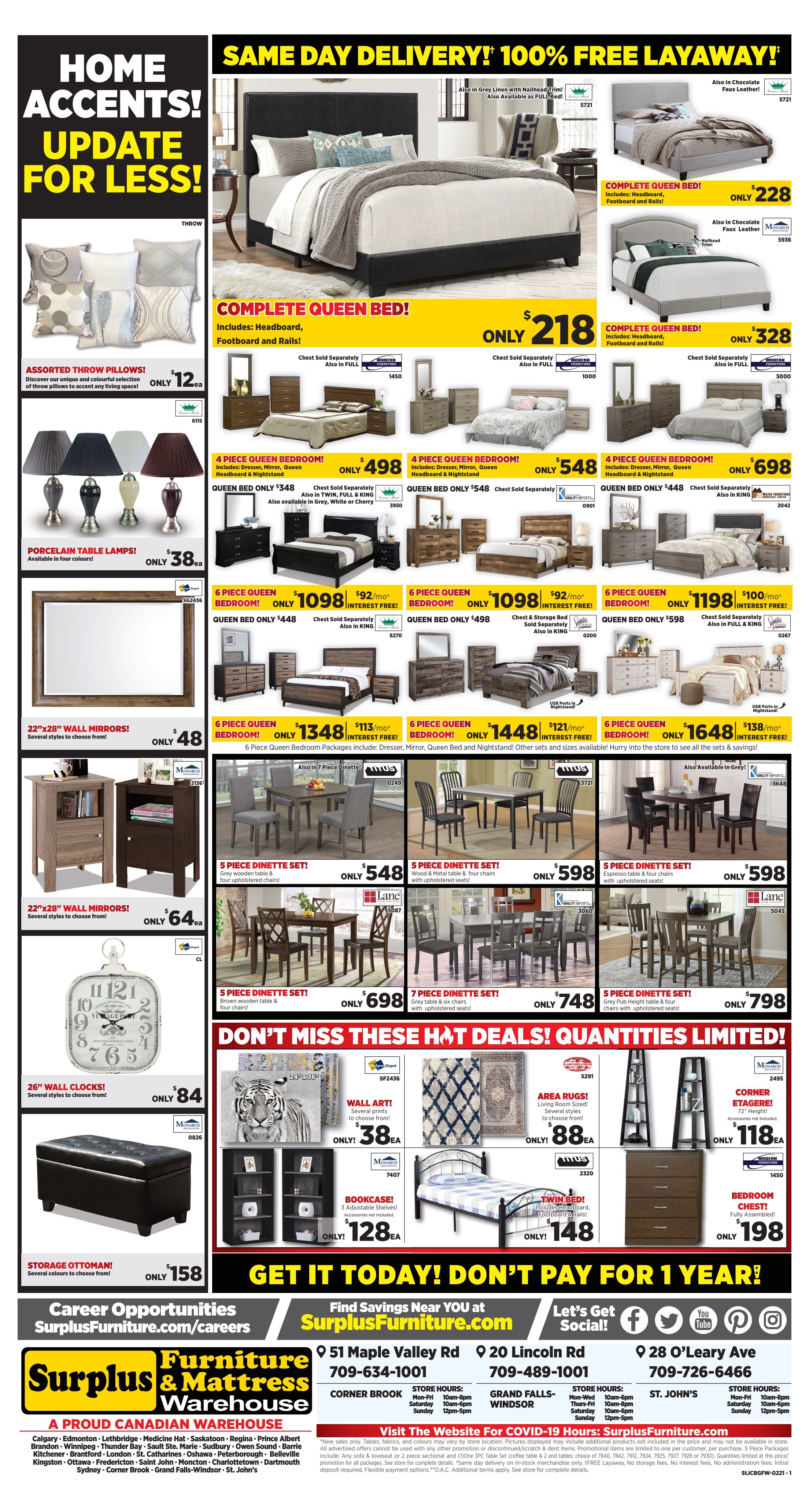 Surplus Furniture & Mattress Warehouse (St. John's) Flyer March 22 to April 4