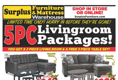 Surplus Furniture & Mattress Warehouse (Saint John) Flyer March 22 to April 4