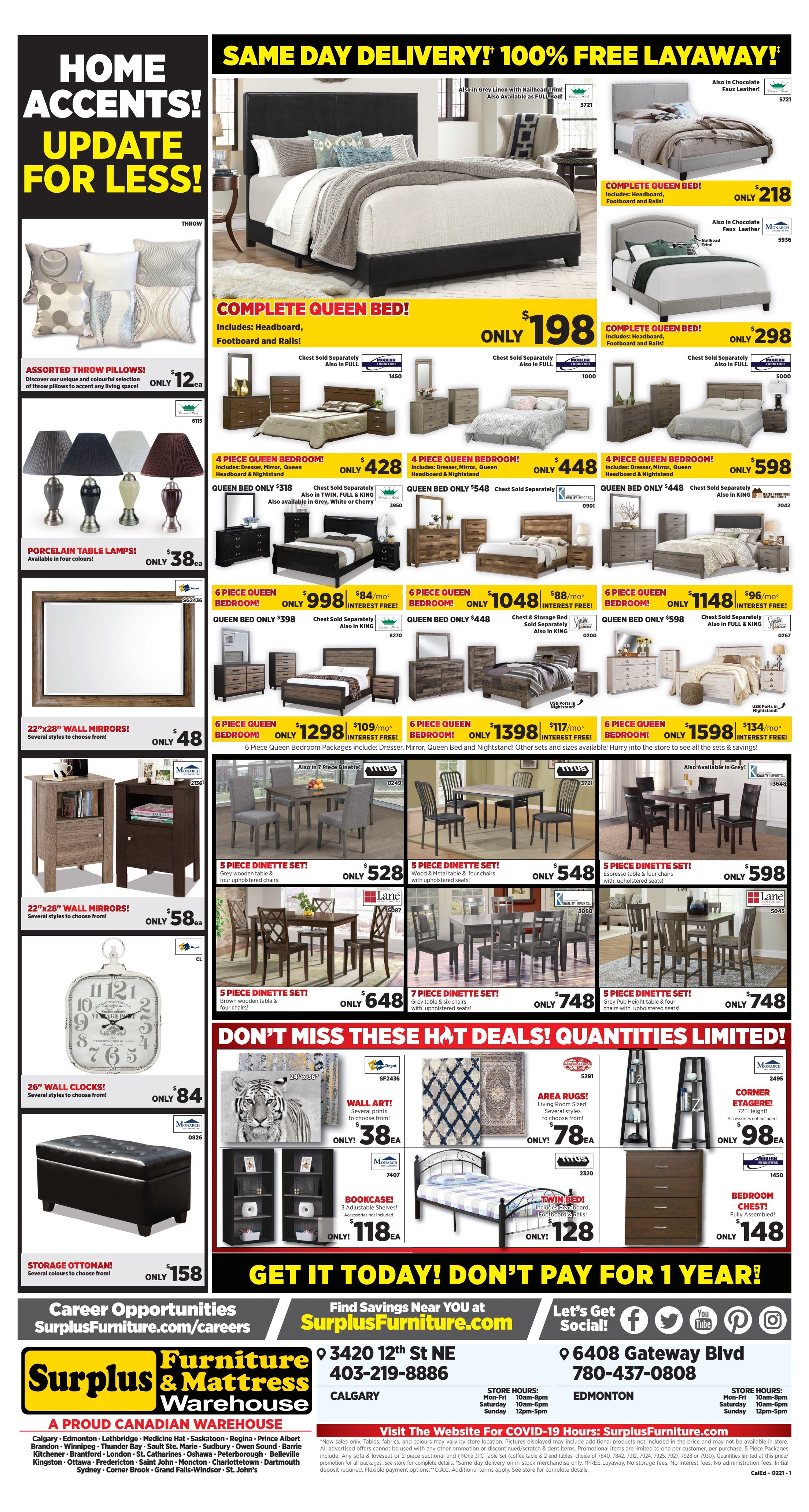 Surplus Furniture & Mattress Warehouse (Edmonton) Flyer March 22 to April 4