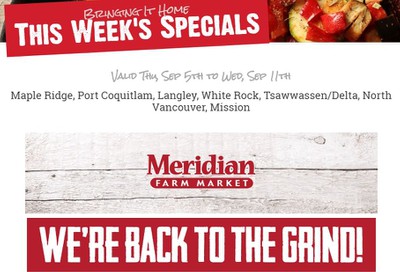 Meridian Meats and Seafood Flyer September 5 to 11