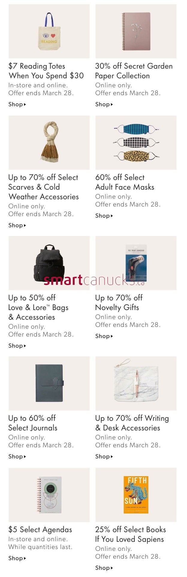 Chapters Indigo Online Deals of the Week March 22 to 28
