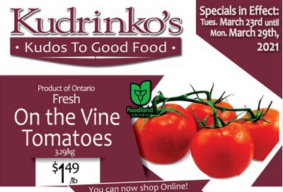 Kudrinko's Flyer March 23 to 29