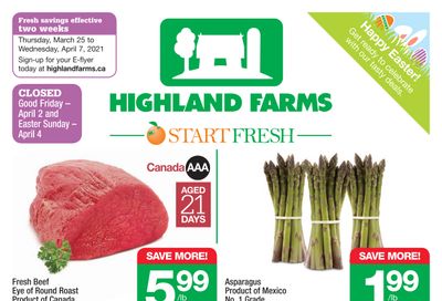 Highland Farms Flyer March 25 to April 7