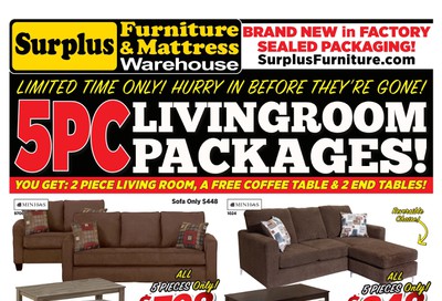 Surplus Furniture & Mattress Warehouse (Winnipeg) Flyer March 3 to 16