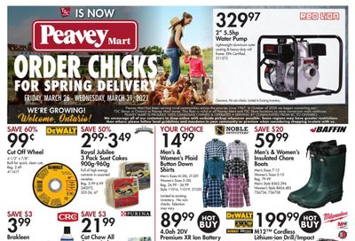 Peavey Mart (ON) Flyer March 26 to 31