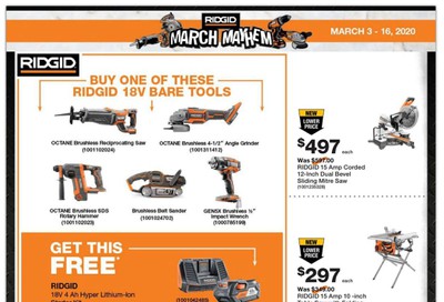 Home Depot Pro Flyer March 3 to 16