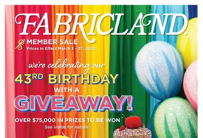 Fabricland (West) Flyer March 3 to 27