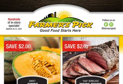 Farmer's Pick Flyer March 25 to 31