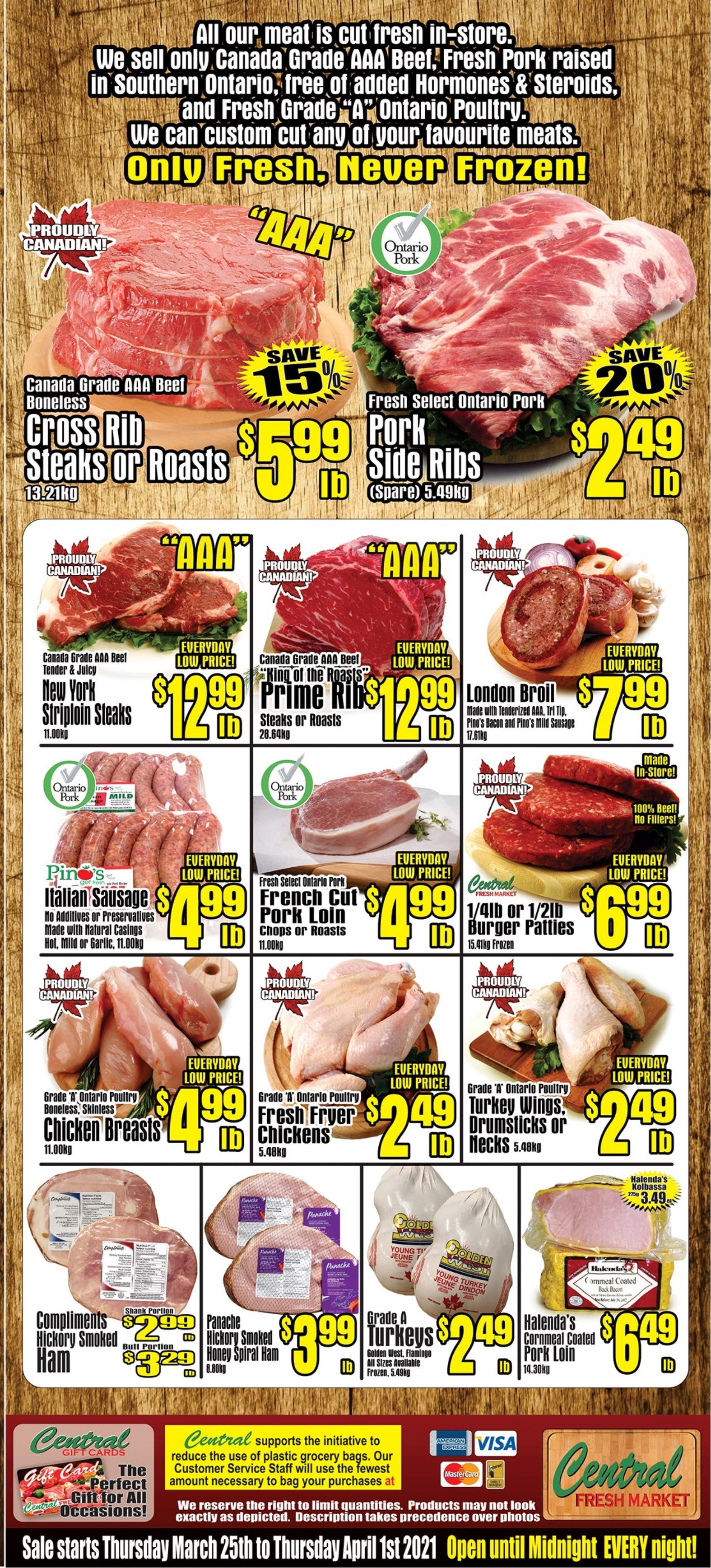 Central Fresh Market Flyer March 25 to April 1