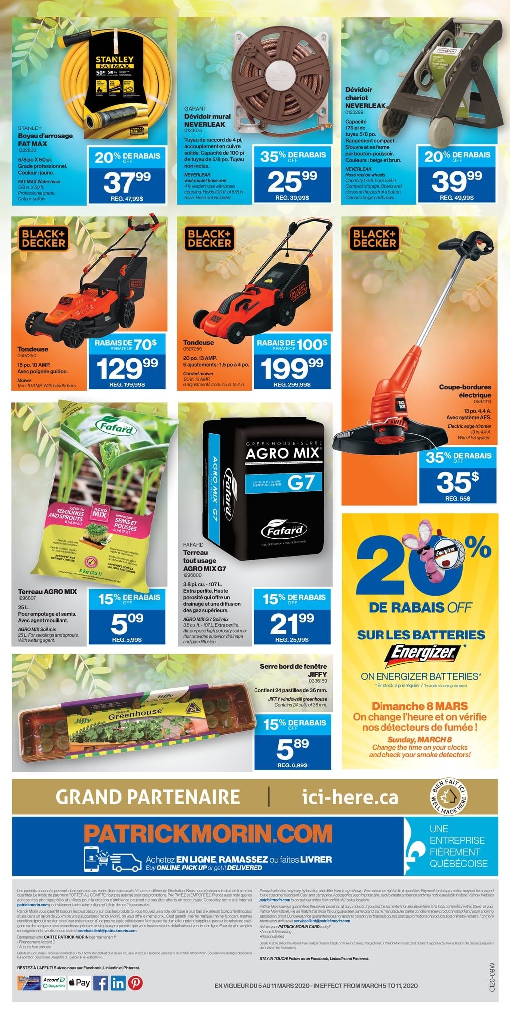 Patrick Morin Flyer March 5 to 11