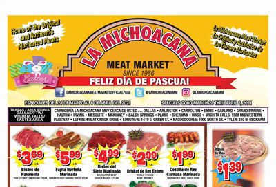 La Michoacana Meat Market (OK, TX) Weekly Ad Flyer March 24 to April 6