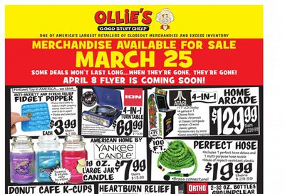 Ollie's Bargain Outlet Weekly Ad Flyer March 25 to March 31