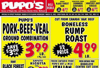 Pupo's Food Market Flyer March 25 to 31