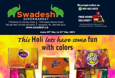 Swadesh Supermarket Flyer March 25 to 31