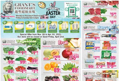 Grant's Food Mart Flyer March 26 to April 1
