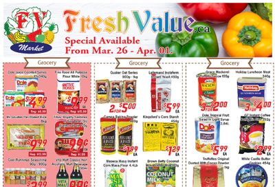Fresh Value Flyer March 26 to April 1
