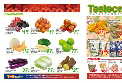 Tasteco Supermarket Flyer March 26 to April 1