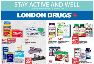 London Drugs Stay Active And Well Flyer March 6 to 25