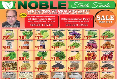 Noble Fresh Foods Flyer March 5 to 11