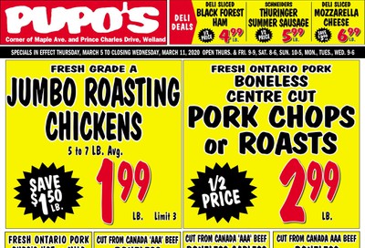 Pupo's Food Market Flyer March 5 to 11
