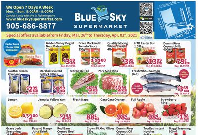 Blue Sky Supermarket (Pickering) Flyer March 26 to April 1