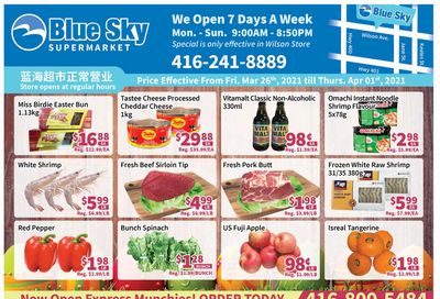 Blue Sky Supermarket (North York) Flyer March 26 to April 1