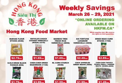 Hong Kong Food Market Flyer March 26 to 29
