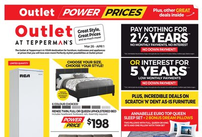 Outlet at Tepperman's Flyer March 26 to April 1