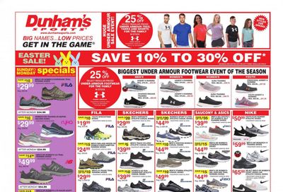 Dunham's Sports (IN, MN, NC, OH, PA, SD) Weekly Ad Flyer March 27 to April 1