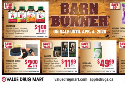 Value Drug Mart Barn Burner Flyer March 8 to April 4