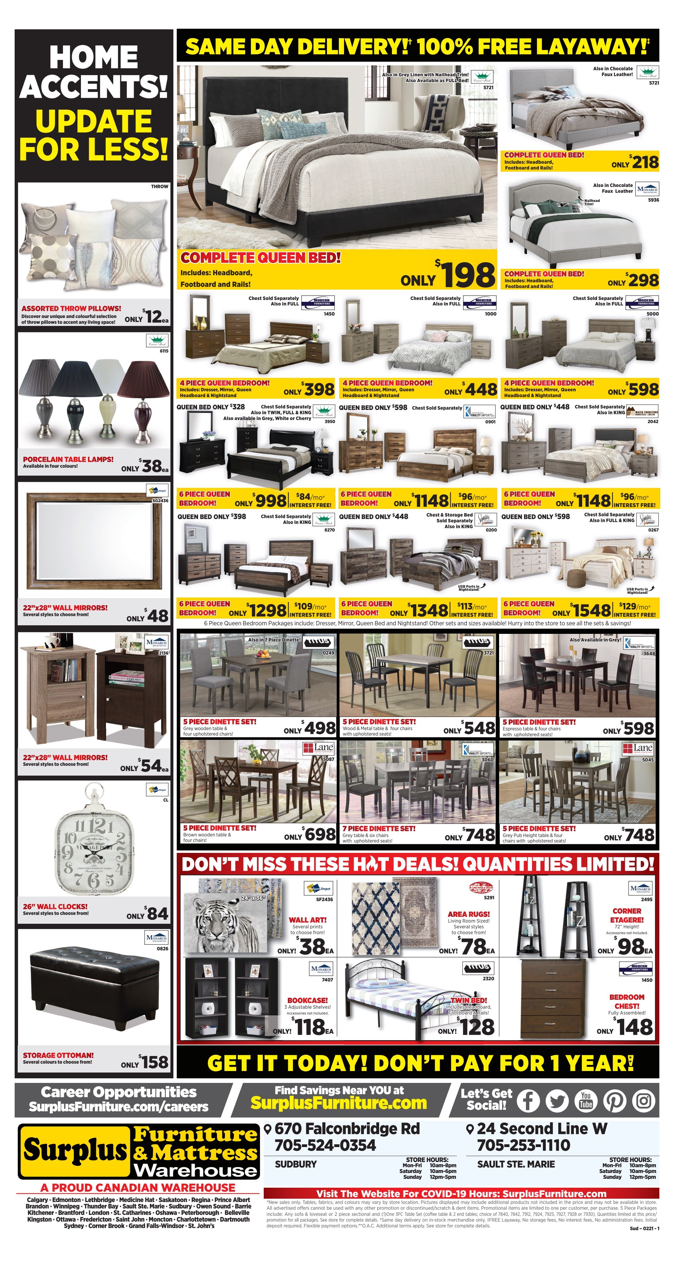 Surplus Furniture & Mattress Warehouse (Sudbury) Flyer March 29 to April 4