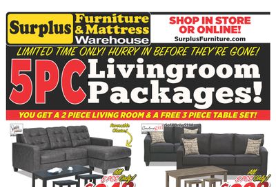 Surplus Furniture & Mattress Warehouse (St. Catharines) Flyer March 29 to April 4