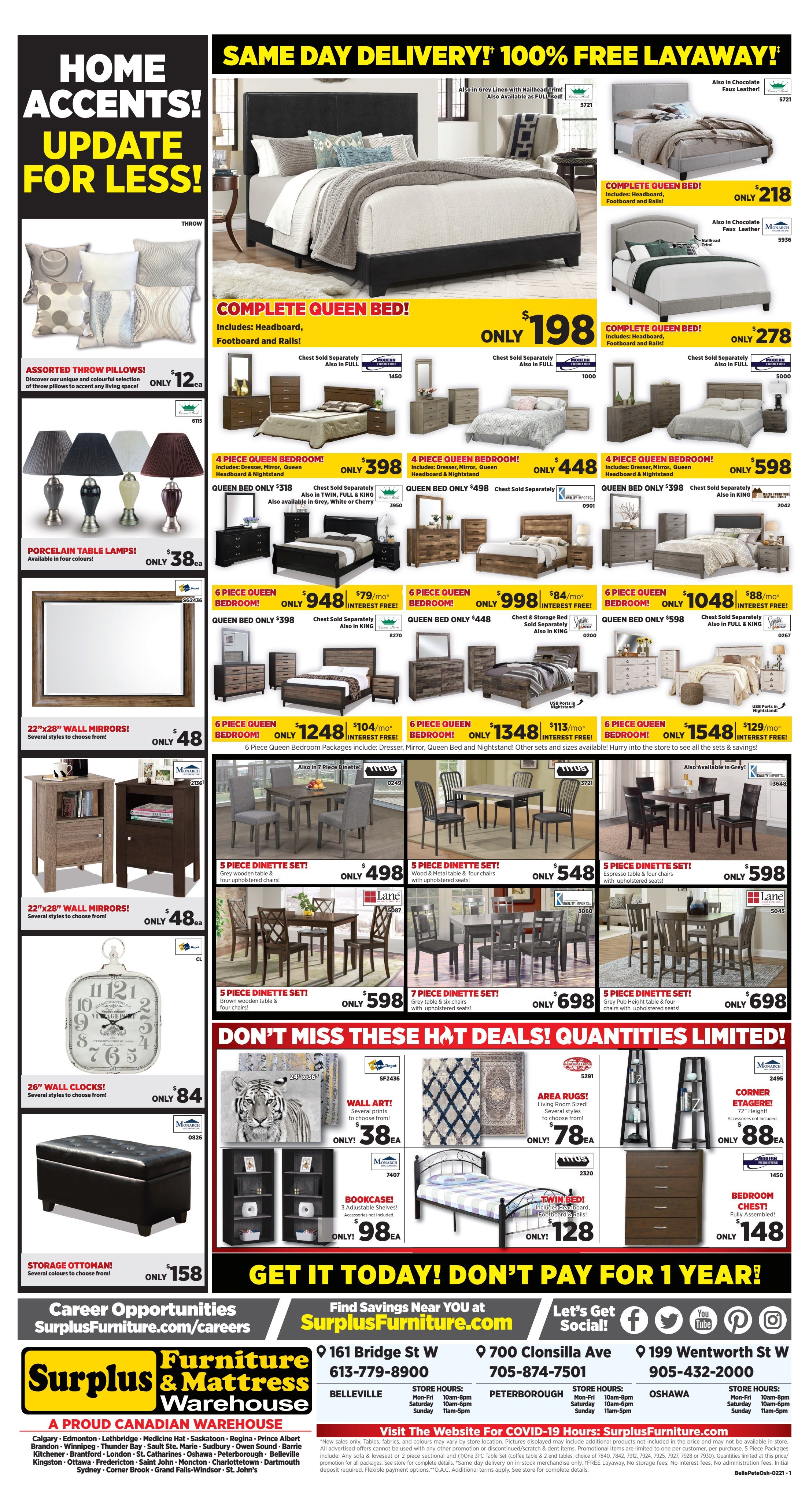 Surplus Furniture & Mattress Warehouse (Peterborough) Flyer March 29 to April 4