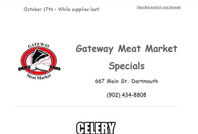 Gateway Meat Market Flyer October 17 to 23