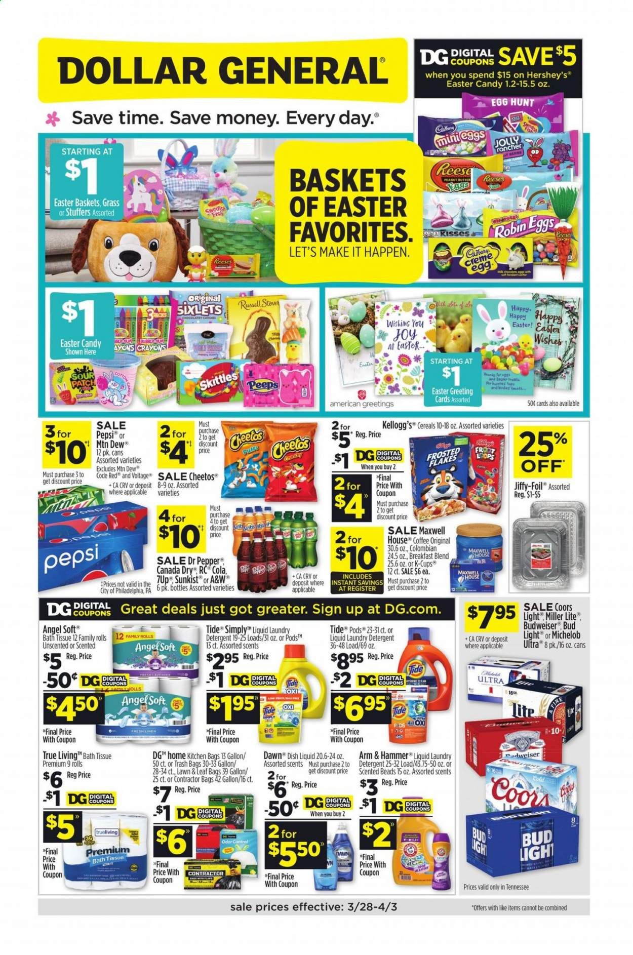 Dollar General (TN) Weekly Ad Flyer March 28 to April 3