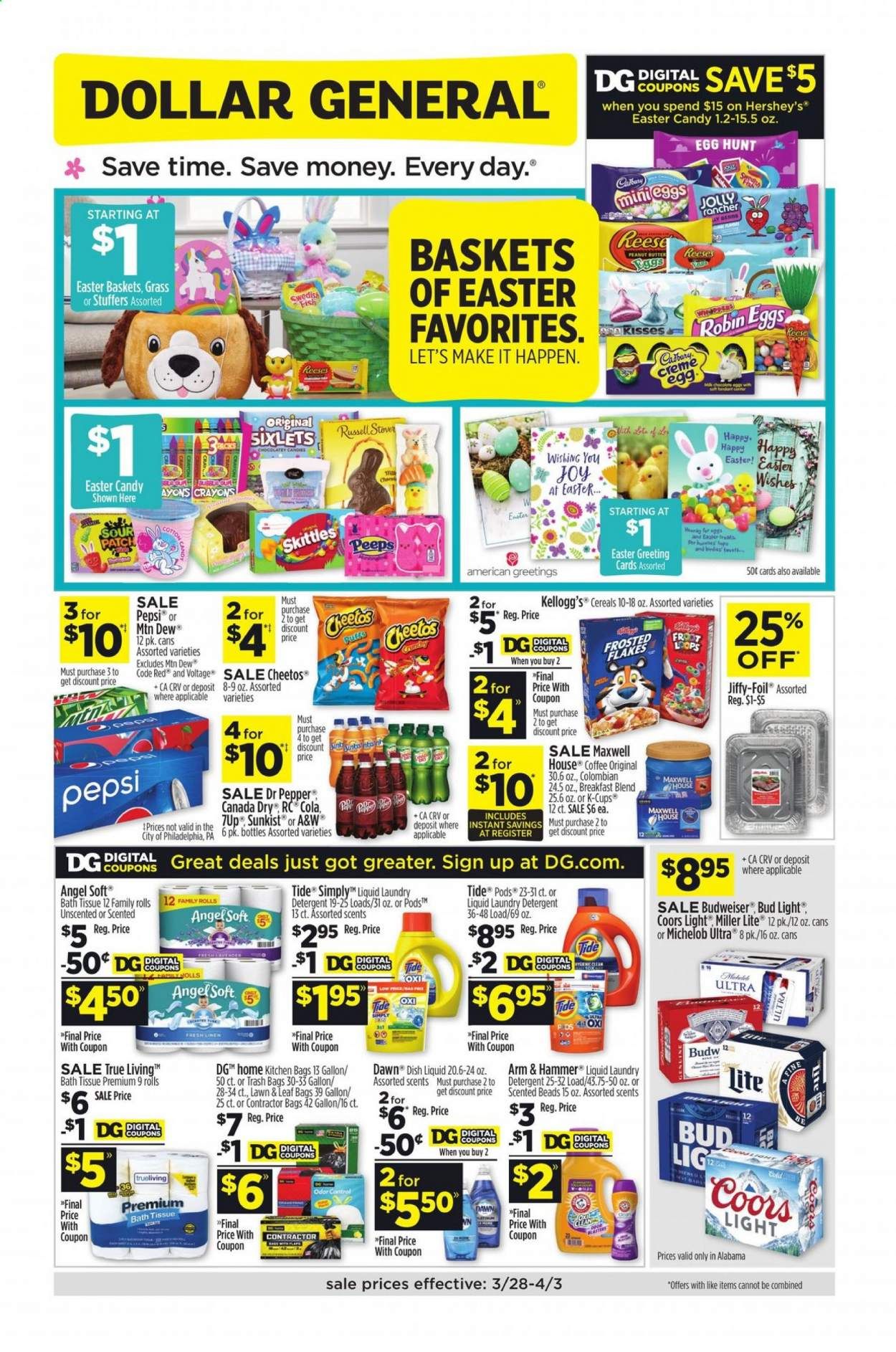 Dollar General (AL, TX) Weekly Ad Flyer March 28 to April 3