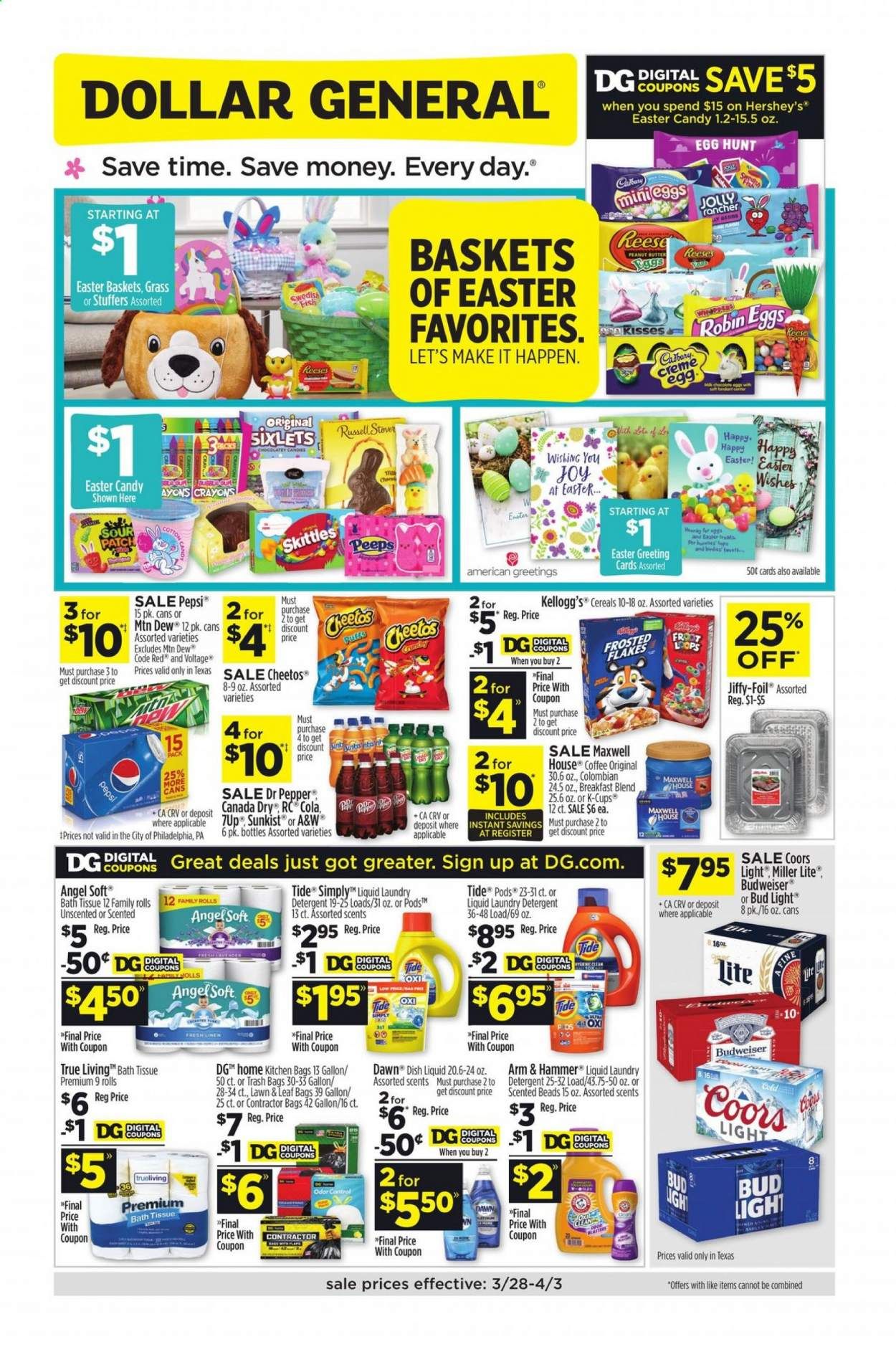 Dollar General (TX) Weekly Ad Flyer March 28 to April 3