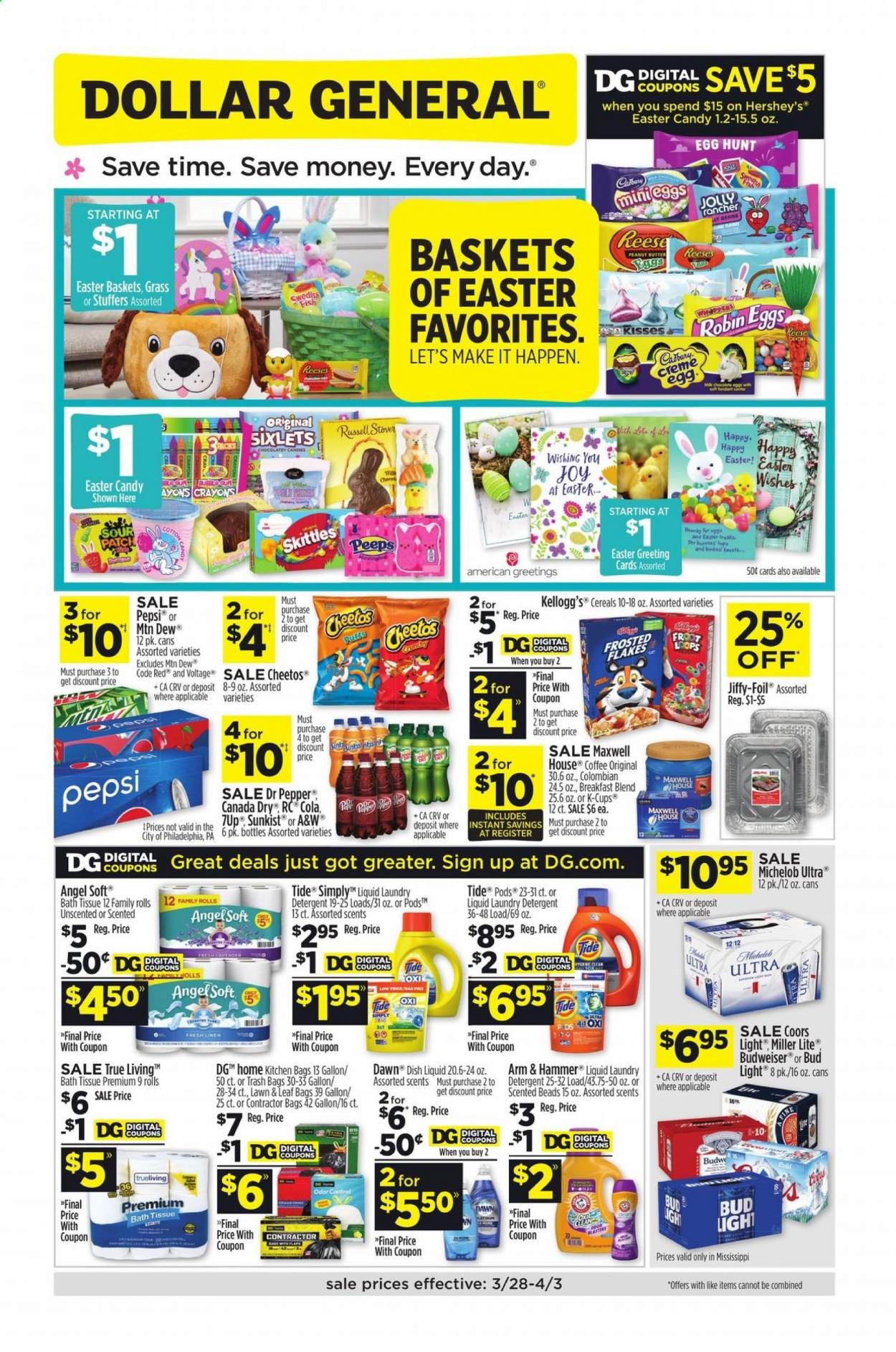 Dollar General (MS) Weekly Ad Flyer March 28 to April 3