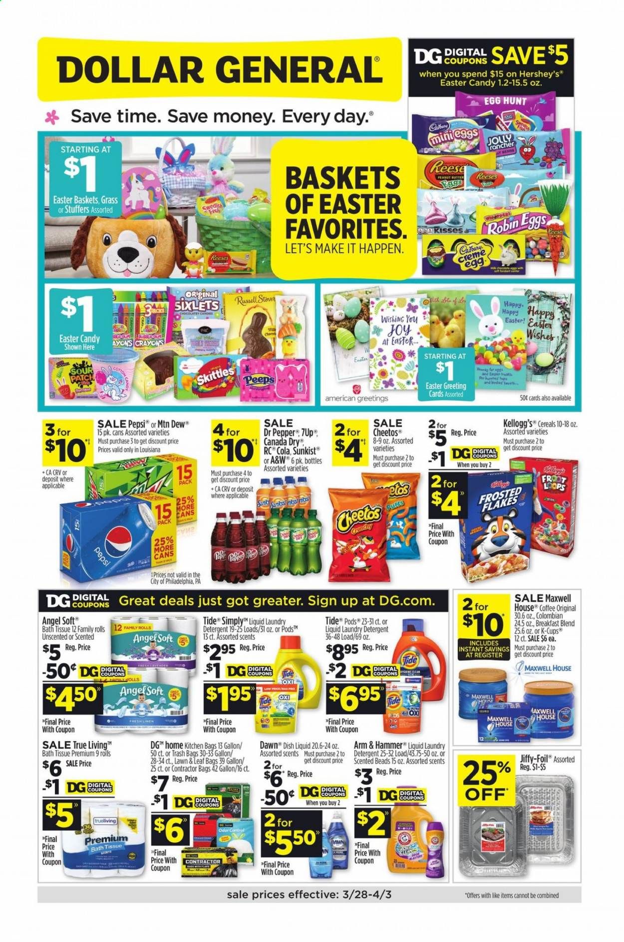 Dollar General (LA) Weekly Ad Flyer March 28 to April 3