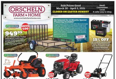 Orscheln Farm and Home Weekly Ad Flyer March 30 to April 3