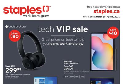 Staples Flyer March 31 to April 6
