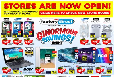 Factory Direct Flyer March 31 to April 7