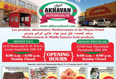 Akhavan Supermarche Flyer March 31 to April 6