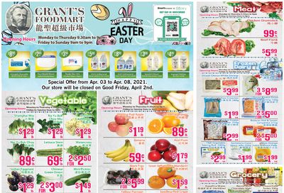 Grant's Food Mart Flyer April 3 to 8