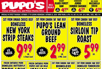 Pupo's Food Market Flyer October 17 to 23