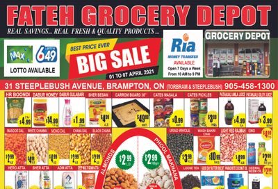 Fateh Grocery Depot Flyer April 1 to 7