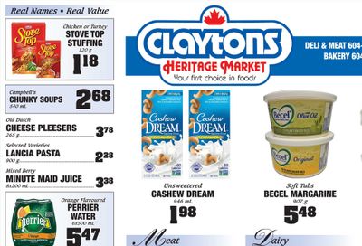 Claytons Heritage Market Flyer April 2 to 8