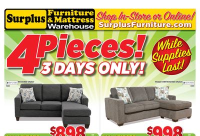 Surplus Furniture & Mattress Warehouse (Winnipeg) Flyer April 5 to 11