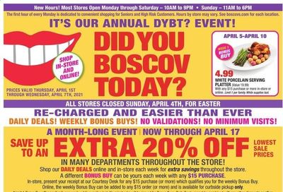 Boscov's Weekly Ad Flyer April 1 to April 7
