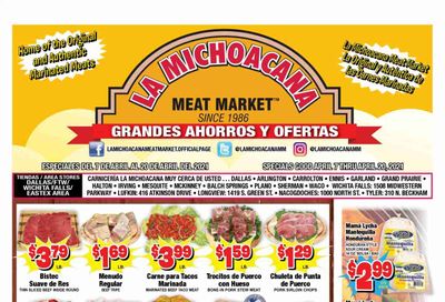 La Michoacana Meat Market (OK, TX) Weekly Ad Flyer April 7 to April 20